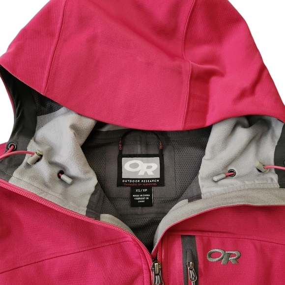 Outdoor Research Softshell Jacket Womens X Small Full Zip Hooded Water Repellent - Picture 11 of 16